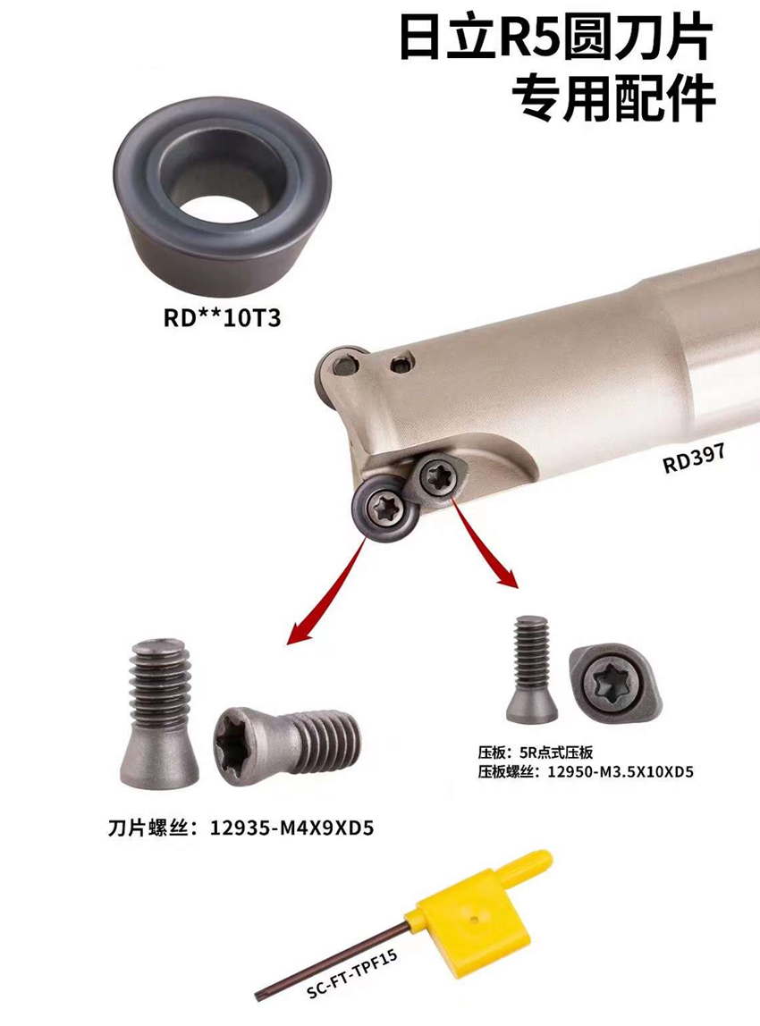 日立R5圓刀片RD10T3螺絲