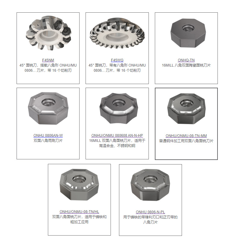 16刃銑刀片ONMU