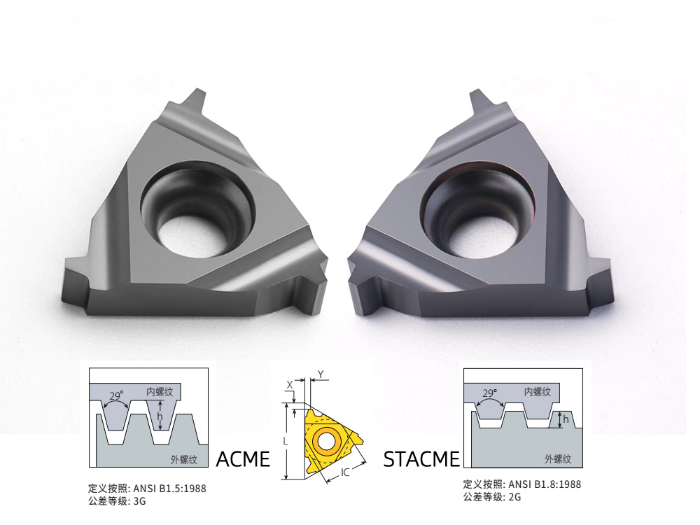 29度矮牙梯形螺紋STACME12牙正手