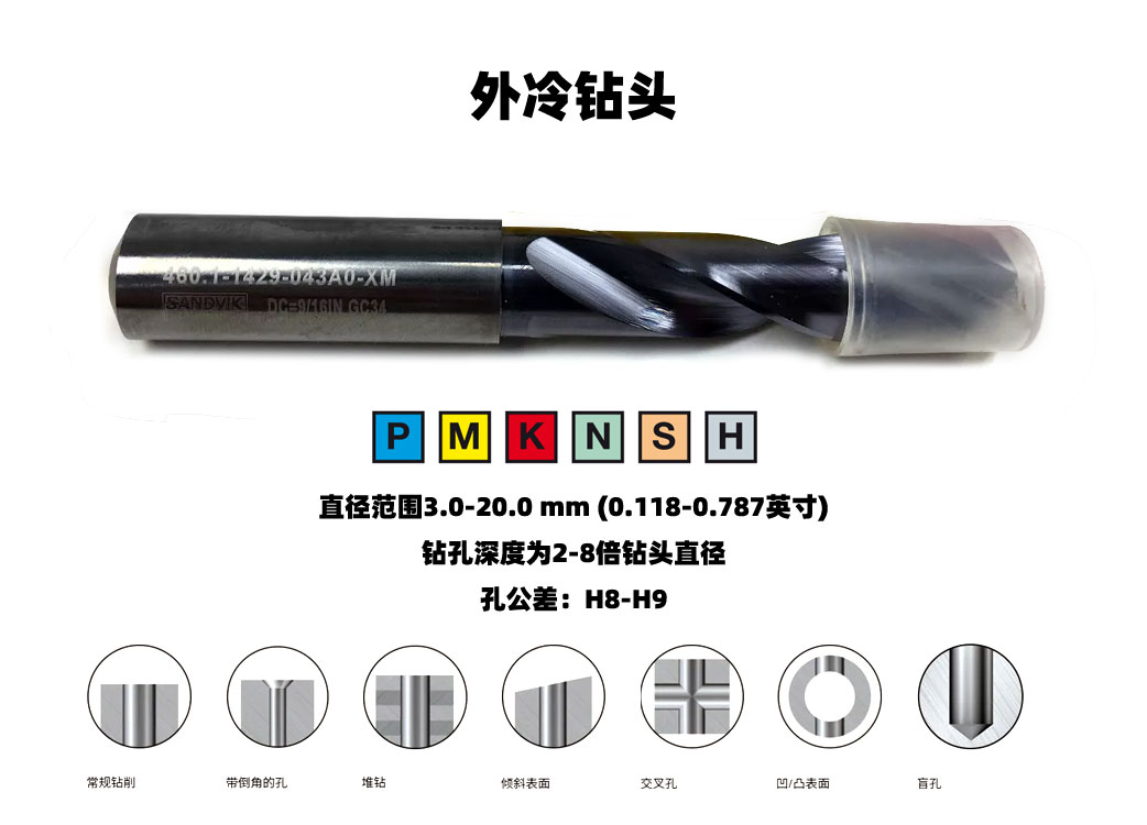 5倍徑11.11mm整體硬質(zhì)合鉆頭460